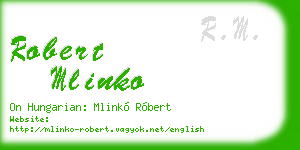 robert mlinko business card
