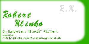 robert mlinko business card